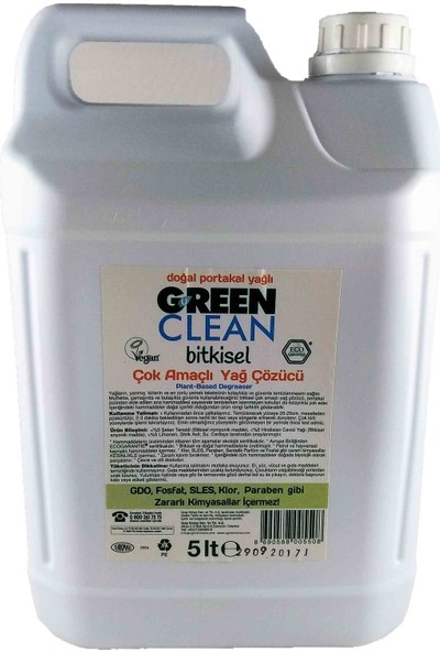 U Green Clean Bitkisel Çok Amaçlı Yağ Çözücü 5 lt