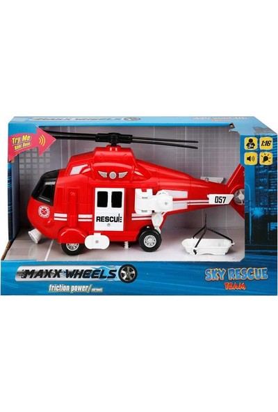 Maxx Wheels 1 16 Helikopter Sky Rescue Team Sesli Işık S00001997