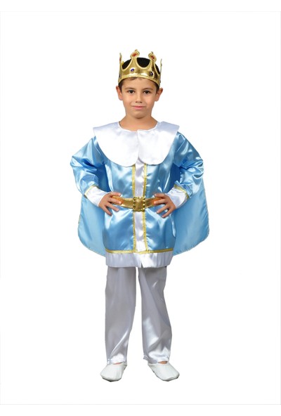 Annee Bakk Mavi Pelerinli Kral Kostümü