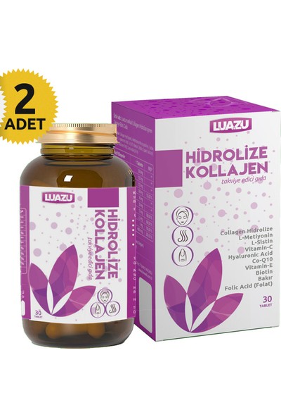 Luazu Hidrolize Kolajen Co Q10 Hyaluronic Acid 30 Tablet X 2 Kutu