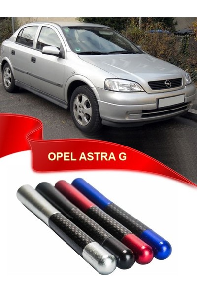 Waxen Opel Astra G Uyumlu Karbon Desenli Çubuk Metal Radio Anteni - Gri
