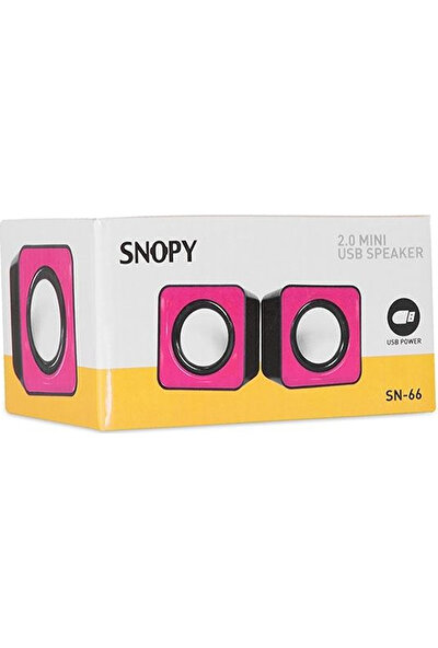 Snopy Sn-66 2.0 Pembe Usb Speaker Sn-66-P