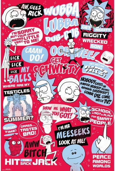 Rick And Morty Quotes Maxi Poster