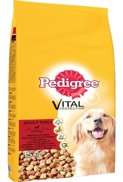 Pedigree Biftekli ve Kümes Hayvanlı Kuru Köpek Maması 15 Kg