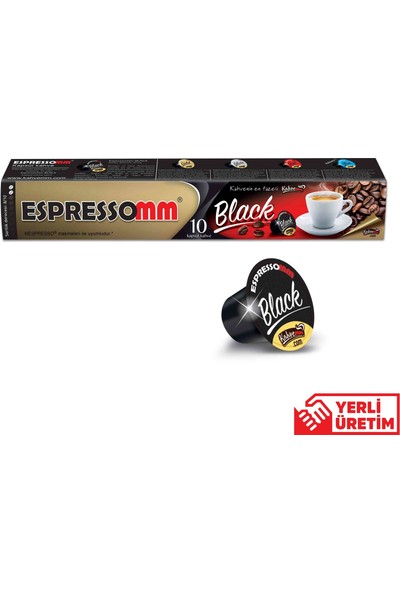 ESPRESSOMM Black Kapsül Kahve (50 Adet) - Nespresso Uyumlu