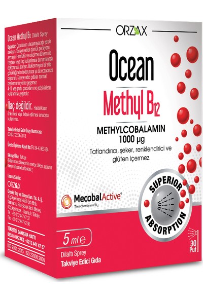 Ocean Methyl B12 Sprey 1000 mcg 5 ml