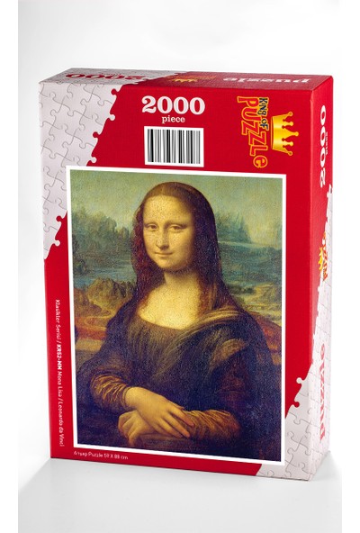 King Of Puzzle Mona Lisa / Leonardo da Vinci Ahşap Puzzle 2000 Parça (KR52-MM)