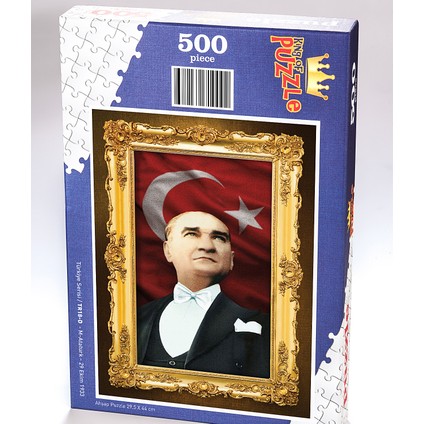 Atatürk - 29 Ekim 1933 Ahşap Puzzle 500 Parça (TR18-D)
