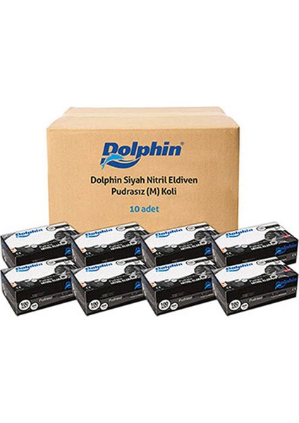 Siyah Nitril Eldiven Pudrasız Ekstra Kalın M 10 Pk x 100ADET
