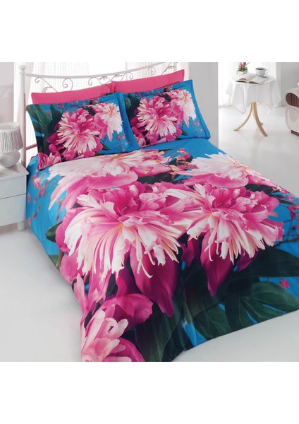 3D Saten Şakayik Çift Kişilik Nevresim Takimi