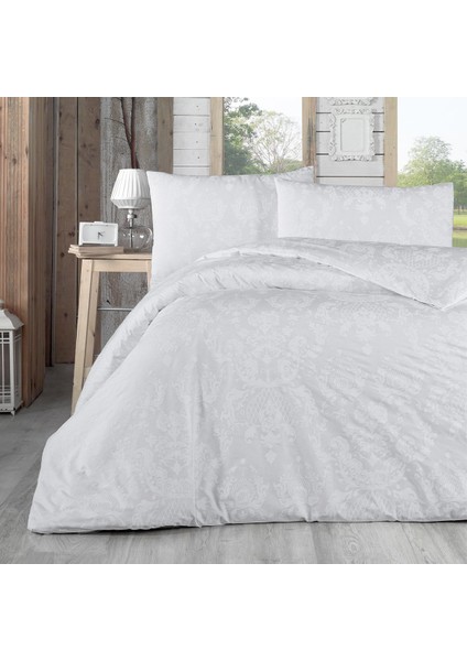 Premium Dior Beyaz Çift Kişilik Nevresim Takimi