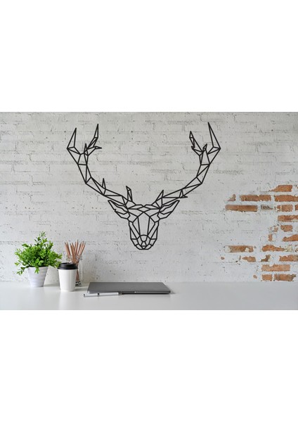 Areksan Büyük Boynuzlu Geyik Duvar Sticker 50 cm