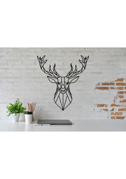 Areksan Çizgisel Büyük Geyik Duvar Sticker 50 cm