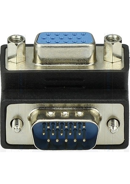 4061 Vga Dirsek 90 Derece Köşe Adaptörü Monitör Görüntü Kablo Ucu Çevirici