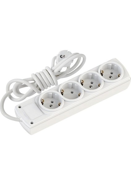 Dörtlü Topraklı Grup Priz 2 Metre Olimpia Mutlusan 001 171 410001 02 00