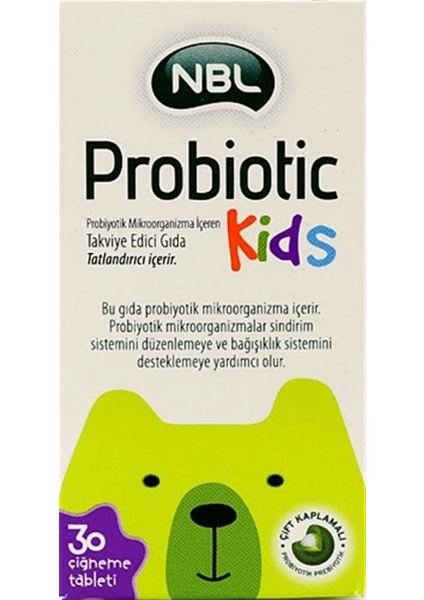 NBL Probiotic Kids 30 Çiğneme Tableti