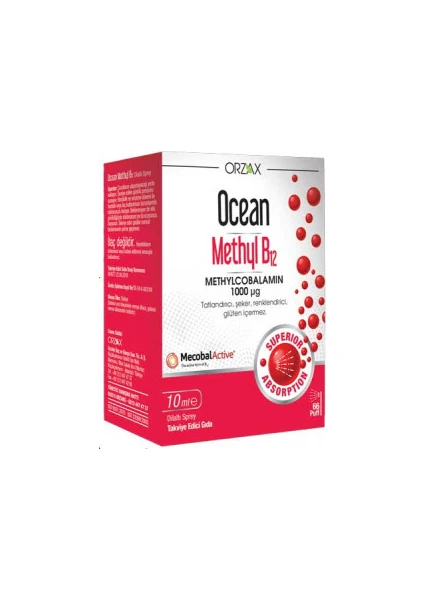 Ocean Methyl B12 Sprey 1000 mg 10 ml