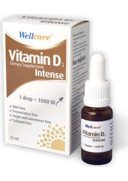 Vitamin D3 İntense (Drop=1000 Iu) 12Ml