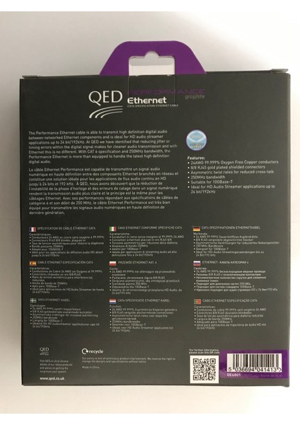 Qe-6801 Performance Ethernet Graphıte Cat6 1.5 Metre