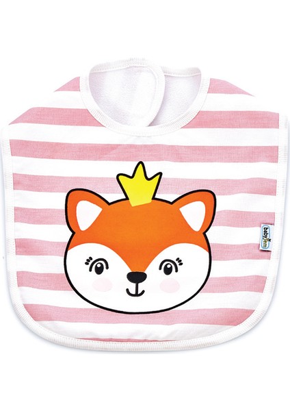 Babyjem Çizgili Baskılı Önlük Pembe