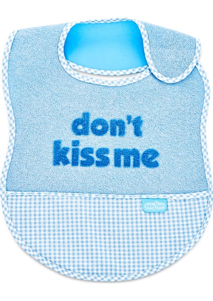 Babyjem Lüks Öpme Beni Mama Önlüğü Mavi
