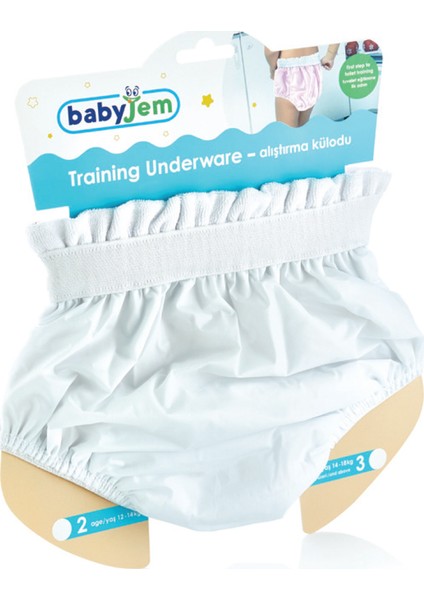 Babyjem Alıştırma Külodu 2 Yaş Beyaz