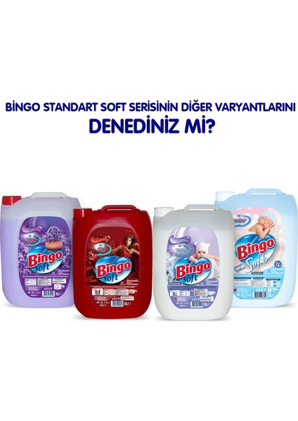 Soft Çamaşır Yumuşatıcısı Gülpembe 5 L Ekonomi Paketi 4'lü