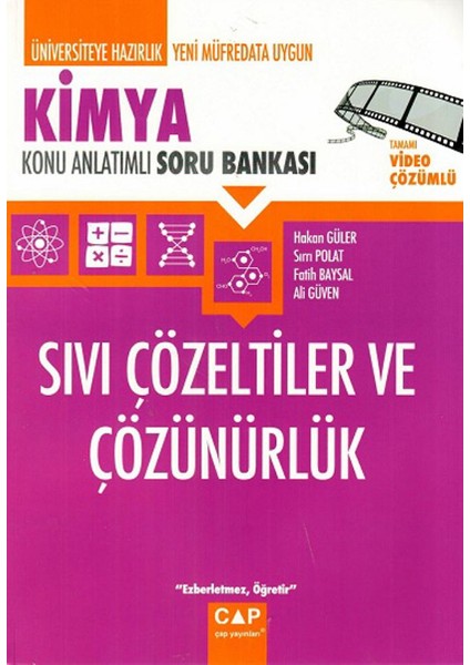 Kimya Sıvı Çözeltiler ve Çözünürlük Konu Anlatımlı Soru Bankası - Hakan Güler