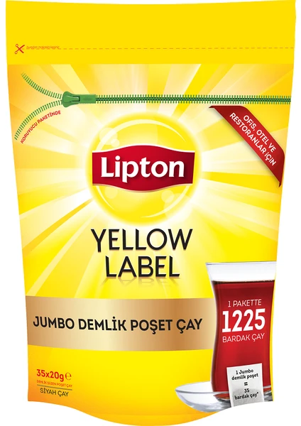 Yellow Label Jumbo Demlik Poşet Çay 20gr 35li