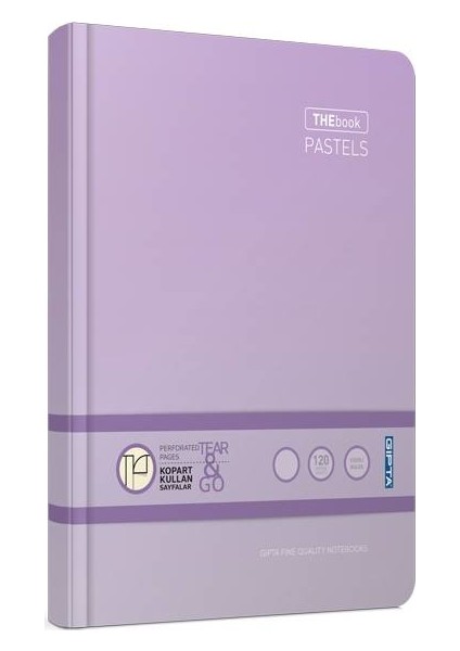 The Book Pastels İplik Dikişli Sert Kapak 14X20 120 Yp Çizgili Defter Lila