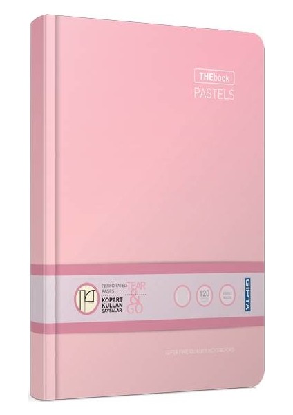 The Book Pastels İplik Dikişli Sert Kapak 17X24 160 Yp Çizgisiz Defter Pembe