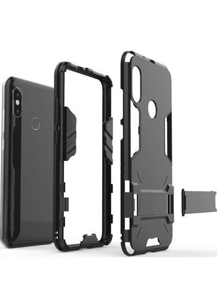 Xiaomi Mi A2 Lite - Redmi 6 Pro Alfa Serisi Armor Standlı Koruma Kılıf