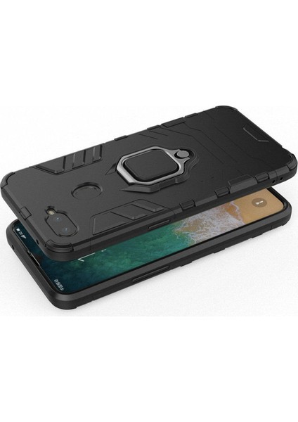 Oppo F9 - F9 Pro Batman Serisi Yüzük Standlı Armor Kılıf modelleri
