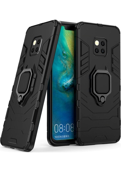 Huawei Mate 20 Pro Batman Serisi Yüzük Standlı Armor Kılıf