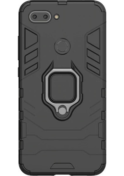 Xiaomi Mi 8 Lite Batman Serisi Yüzük Standlı Armor Kılıf