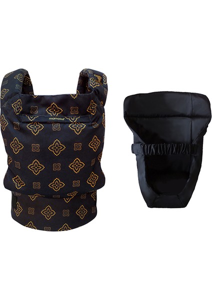 Premium Yaldızlı Çiçekler Ergonomik Kanguru Yenidoğan Set