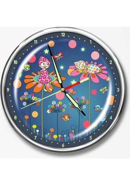 Premium Gece Parlayan Çocuk Odası Duvar Saati