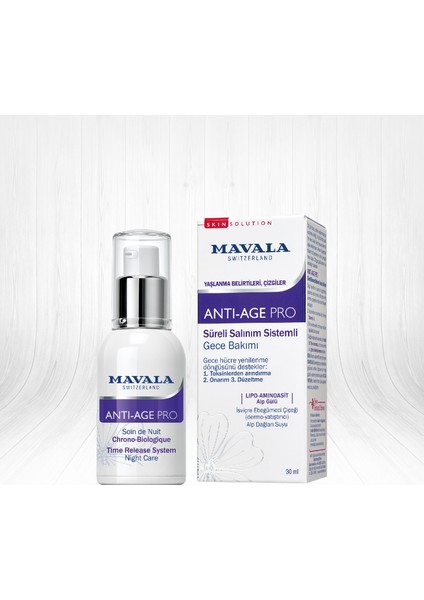 Anti Age Pro Süreli Salınım Sistemlli Gece Bakımı 30 ml
