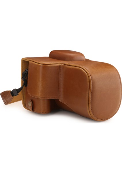 Canon EOS T7, 2000D (18-55mm) Suni Deri Kamera Çantası