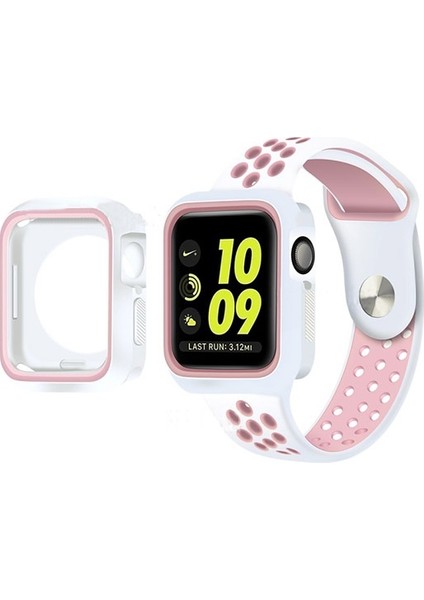 Apple Watch Uyumlu 4 40 mm N-Style Çift Renk Silikon Kılıf