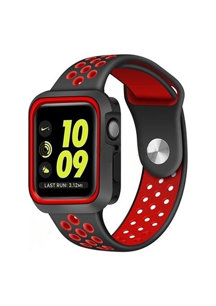Apple Watch Uyumlu 4 40 mm N-Style Çift Renk Silikon Kılıf