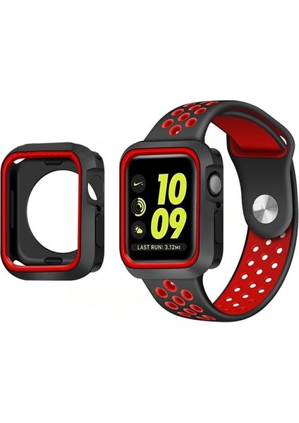 Apple Watch Uyumlu 4 40 mm N-Style Çift Renk Silikon Kılıf