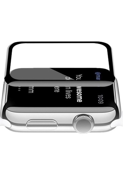 Apple Watch Uyumlu Saat 3D Kavisli Cam Ekran Koruyucu 38 mm