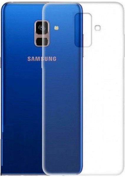 Jopus Samsung Galaxy A6 Plus Silikon Kılıf Şeffaf + Cam Ekran Koruyucu