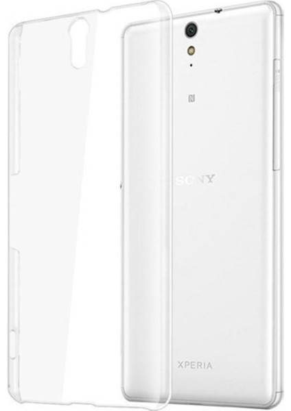 Jopus Sony Xperia C5 Silikon Kılıf Şeffaf + Cam Ekran Koruyucu
