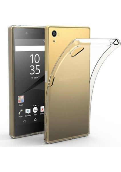 Jopus Sony Xperia Z5 Silikon Kılıf Şeffaf + Cam Ekran Koruyucu