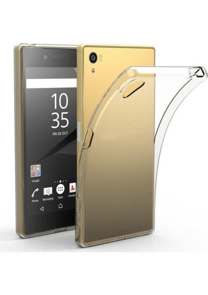 Jopus Sony Xperia Z5 Premium Silikon Kılıf Şeffaf + Cam Ekran Koruyucu