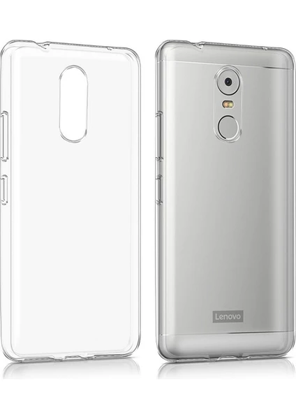 Jopus Lenovo K6 Note Silikon Kılıf Şeffaf + Cam Ekran Koruyucu