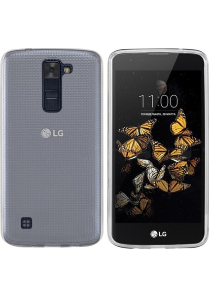 Jopus LG K8 Silikon Kılıf Şeffaf + Nano Cam Ekran Koruyucu