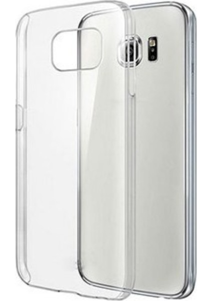 Jopus Samsung Galaxy S6 Edge Silikon Kılıf Şeffaf + Nano Cam Ekran Koruyucu